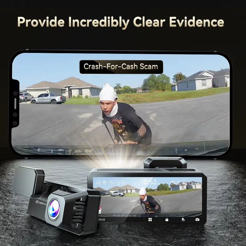 F77 STARVIS 2 4K+4K Dual IMX678 Voice Control 5.8GHz High Speed WIFI Dash Cam - Image 7